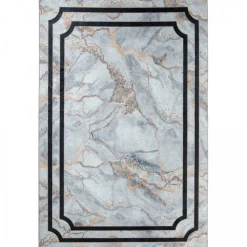 UNAMOURDETAPIS - Tapis de cuisine 80x120 lyn11 elega ecru, facile d'entretien