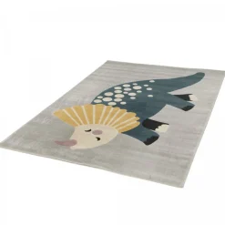 UNAMOURDETAPIS - Tapis enfant 120x170 rectangle tissé gris et jaune flarine 6