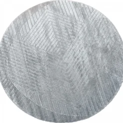 UNAMOURDETAPIS - Tapis rond d'entrée ø160cm lyn9 d gris, tapis rond ton sur ton moderne