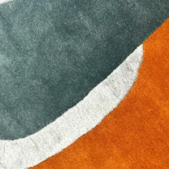 UNAMOURDETAPIS - Tapis salon 160x230 circlar multicolore , tapis en laine et viscose pour un aspect doux et soyeux