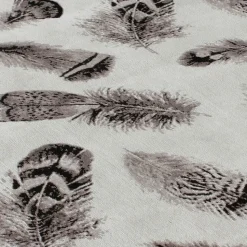 UNAMOURDETAPIS - Tapis salon 120x170 plumes gris , tapis en coton