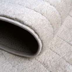 UNAMOURDETAPIS - Très grand tapis salon 240x330 lyn9 e crème, tapis ton sur ton moderne