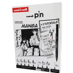 UNI BALL - Coffret créatif édition Manga avec 8 feutres Uni Pin et 3 tutoriels
