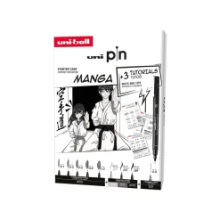 UNI BALL - Coffret créatif édition Manga avec 8 feutres Uni Pin et 3 tutoriels