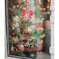 UNI BALL - Coffret de 4 marqueurs à craie Chalk Marker PWE5M - 4 coloris de Noël