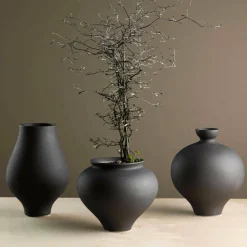 VENTURE HOME - Vase en grès rellis 11x18 cm