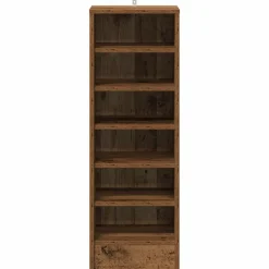 VIDAXL - Armoire à chaussures vieux bois 32x35x92 cm bois d'ingénierie