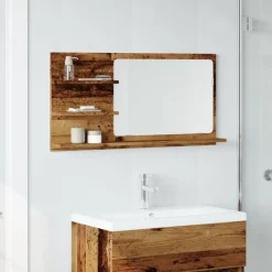 VIDAXL - Armoire à miroir de salle de bain vieux bois bois d'ingénierie