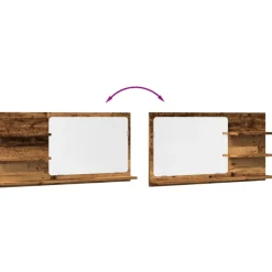 VIDAXL - Armoire à miroir de salle de bain vieux bois bois d'ingénierie