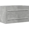 VIDAXL - Armoire de lavabo gris béton 80x38,5x48 cm bois ingénierie