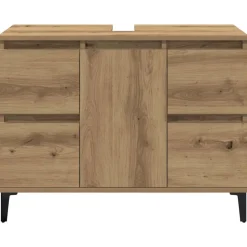 VIDAXL - Armoire d'évier chêne artisanal 80x33x60 cm bois d'ingénierie