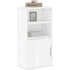 VIDAXL - Armoire latérale odda blanc 40x24x79 cm bois massif pin