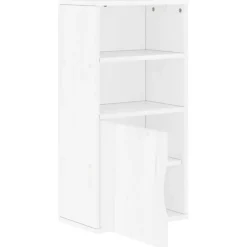 VIDAXL - Armoire latérale odda blanc 40x24x79 cm bois massif pin