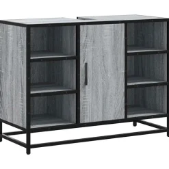 VIDAXL - Armoire lavabo de salle de bain sonoma gris bois d'ingénierie