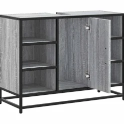 VIDAXL - Armoire lavabo de salle de bain sonoma gris bois d'ingénierie