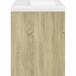 VIDAXL - Armoire lavabo de salle de bain et bassin intégré chêne sonoma