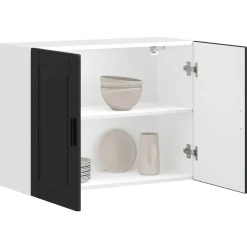 VIDAXL - Armoire murale de cuisine porto noir bois d'ingénierie