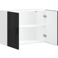 VIDAXL - Armoire murale de cuisine porto noir bois d'ingénierie