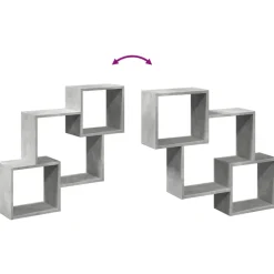 VIDAXL - Armoire murale 78x18x71 cm gris béton bois d'ingénierie