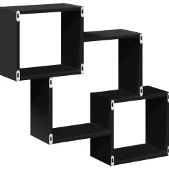 VIDAXL - Armoire murale 78x18x71 cm noir bois d'ingénierie