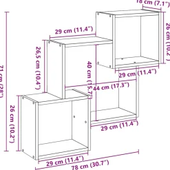 VIDAXL - Armoire murale 78x18x71 cm blanc bois d'ingénierie
