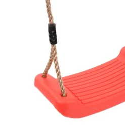 VIDAXL - Balançoire d'extérieur d'enfants simple et corde réglable rouge