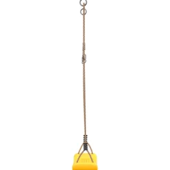 VIDAXL - Balançoire d'extérieur d'enfants simple et corde réglable jaune