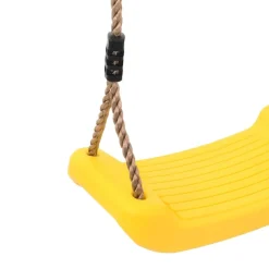 VIDAXL - Balançoire d'extérieur d'enfants simple et corde réglable jaune