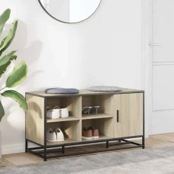 VIDAXL - Banc à chaussures chêne sonoma bois d'ingénierie et métal