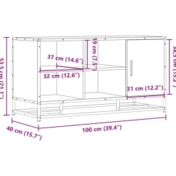 VIDAXL - Banc à chaussures chêne sonoma bois d'ingénierie et métal