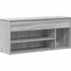 VIDAXL - Banc à chaussures sonoma gris 102x30,5x45 cm bois d'ingénierie