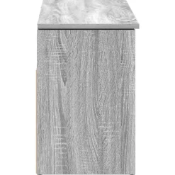 VIDAXL - Banc à chaussures sonoma gris 102x30,5x45 cm bois d'ingénierie
