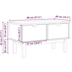 VIDAXL - Banc de couloir otta 80x40x45 cm bois de pin massif