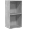 VIDAXL - Bibliothèque à 2 niveaux gris béton bois d'ingénierie