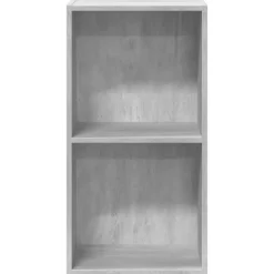 VIDAXL - Bibliothèque à 2 niveaux gris béton bois d'ingénierie