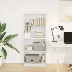 VIDAXL - Bibliothèque blanc 60x24x143 cm bois d'ingénierie