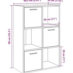 VIDAXL - Bibliothèque chêne artisanal 60,5x30x90 cm bois d'ingénierie