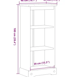 VIDAXL - Bibliothèque corona 46x29x100 cm bois de pin massif