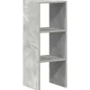 VIDAXL - Bibliothèque empilable gris béton 30x30x80 cm bois d'ingénierie