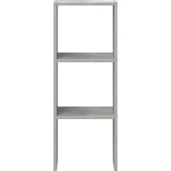 VIDAXL - Bibliothèque empilable gris béton 30x30x80 cm bois d'ingénierie