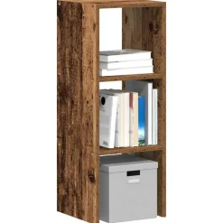 VIDAXL - Bibliothèque empilable vieux bois 30x30x80 cm bois d'ingénierie
