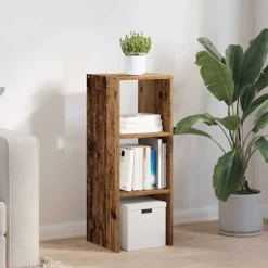 VIDAXL - Bibliothèque empilable vieux bois 30x30x80 cm bois d'ingénierie