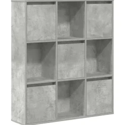 VIDAXL - Bibliothèque gris béton 89x24x101,5 cm bois d'ingénierie