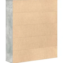 VIDAXL - Bibliothèque gris béton 89x24x101,5 cm bois d'ingénierie