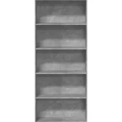 VIDAXL - Bibliothèque gris béton 80x30x189 cm bois d'ingénierie