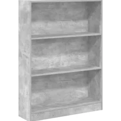 VIDAXL - Bibliothèque gris béton 80x24x109 cm bois d'ingénierie