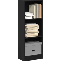 VIDAXL - Bibliothèque noir 40x24x109 cm bois d'ingénierie