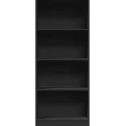 VIDAXL - Bibliothèque noir 60x24x143 cm bois d'ingénierie