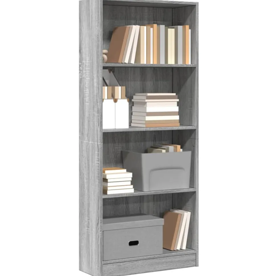 VIDAXL - Bibliothèque sonoma gris 60x24x143 cm bois d'ingénierie