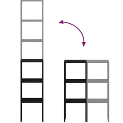 VIDAXL - Bibliothèques 2 pcs empilable chêne noir bois d'ingénierie